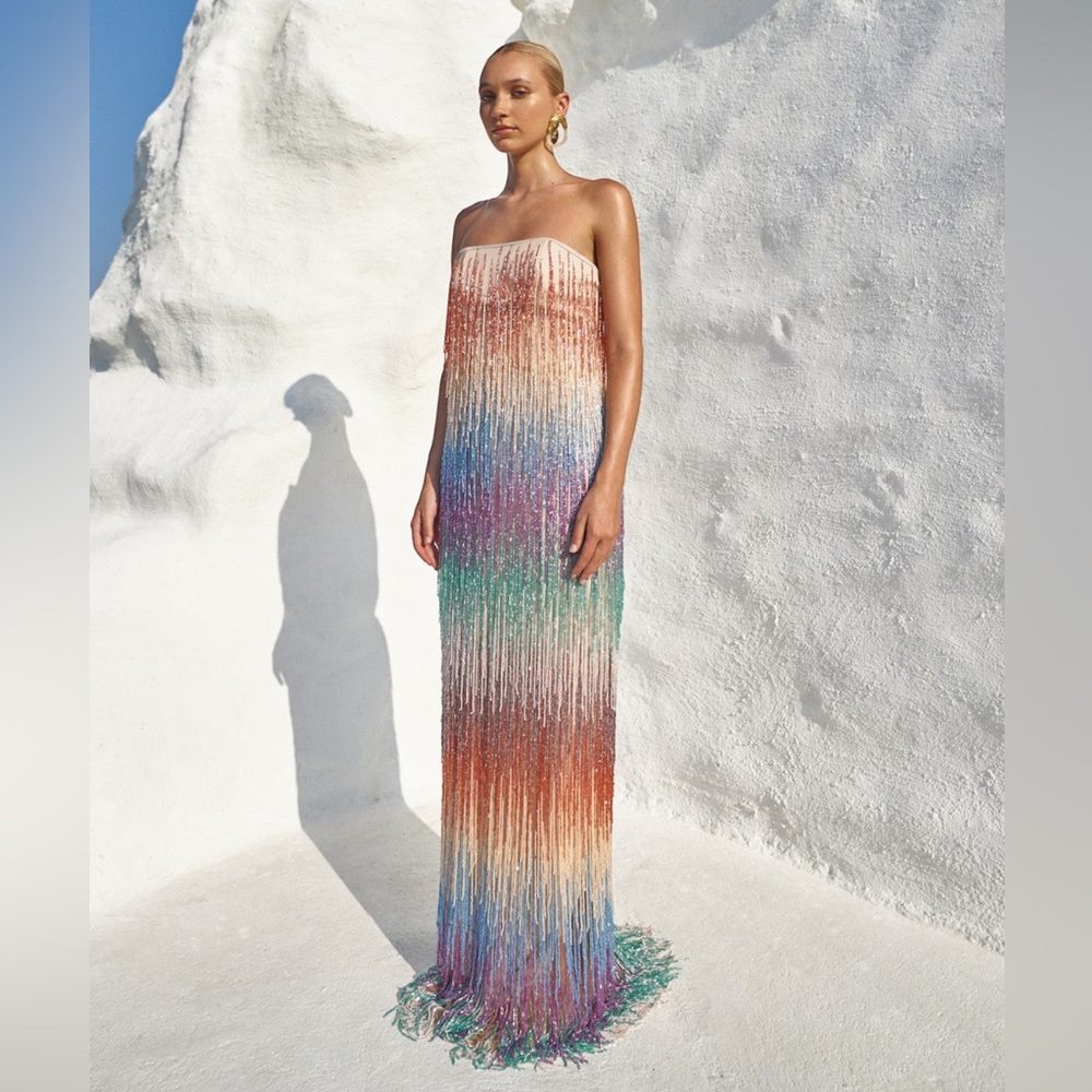 Baobab Magia Dress Fringe Beaded Small